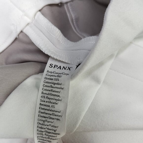 Spanx Ankle Straight Pant On The Go Shaping Silver Lining Small Office Casual - Picture 16 of 16